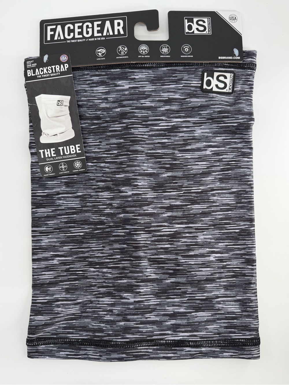 Ski Snowboard/ Snowmobile Neck Gator The Tube Men's Neck Gaiter - Gray Space Dye
